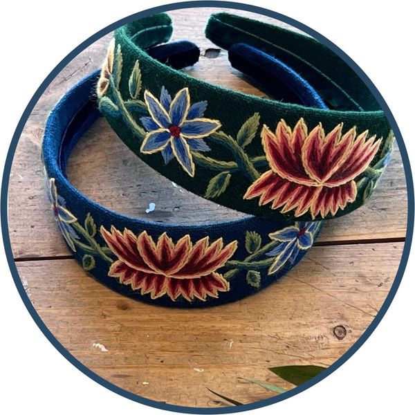 Hovedbilde Hårbøyle brodert og montert,  Nordlandsbunad Dame