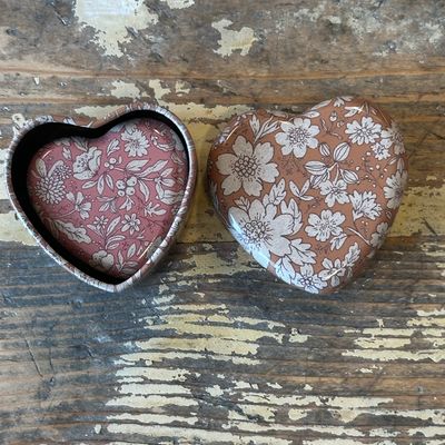 Metal heart box.